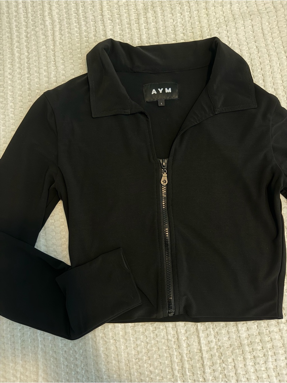 AYM Collared Zip-Up Top
